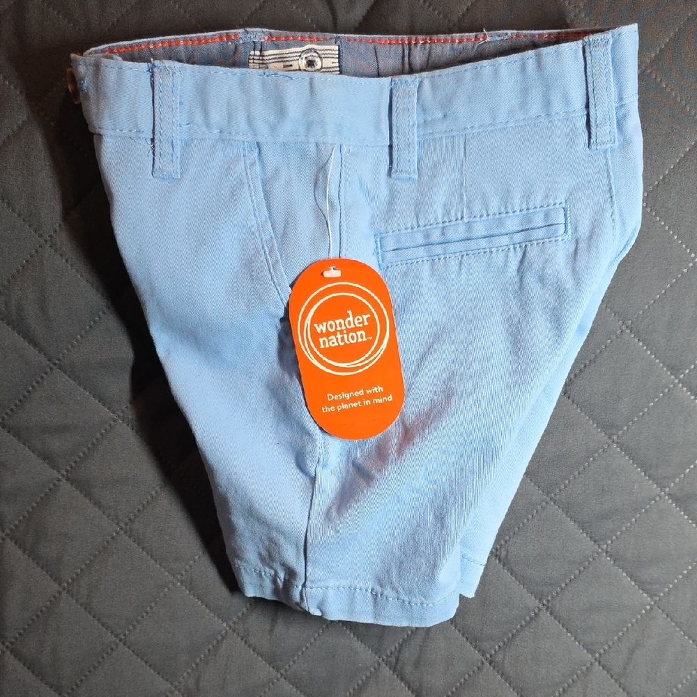 Wonder Nation Boys sz 6 Sky Blue Shorts